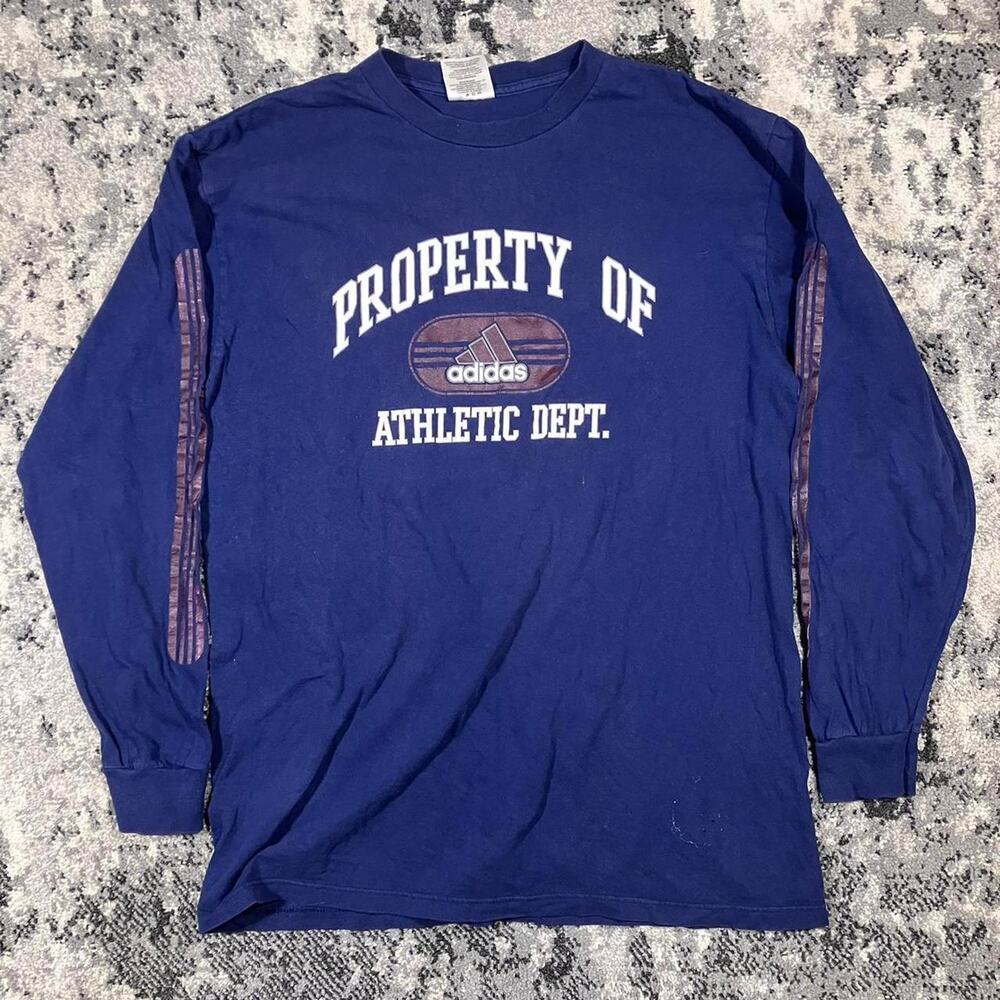 Vintage‎ 90s Adidas Blue Red Long Sleeve T-shirt